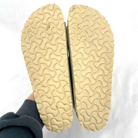 Birkenstock Arizona Sandal Washed Metallic Cream Gold Crackle Neutral Size EU 41 - Picture 8 of 11